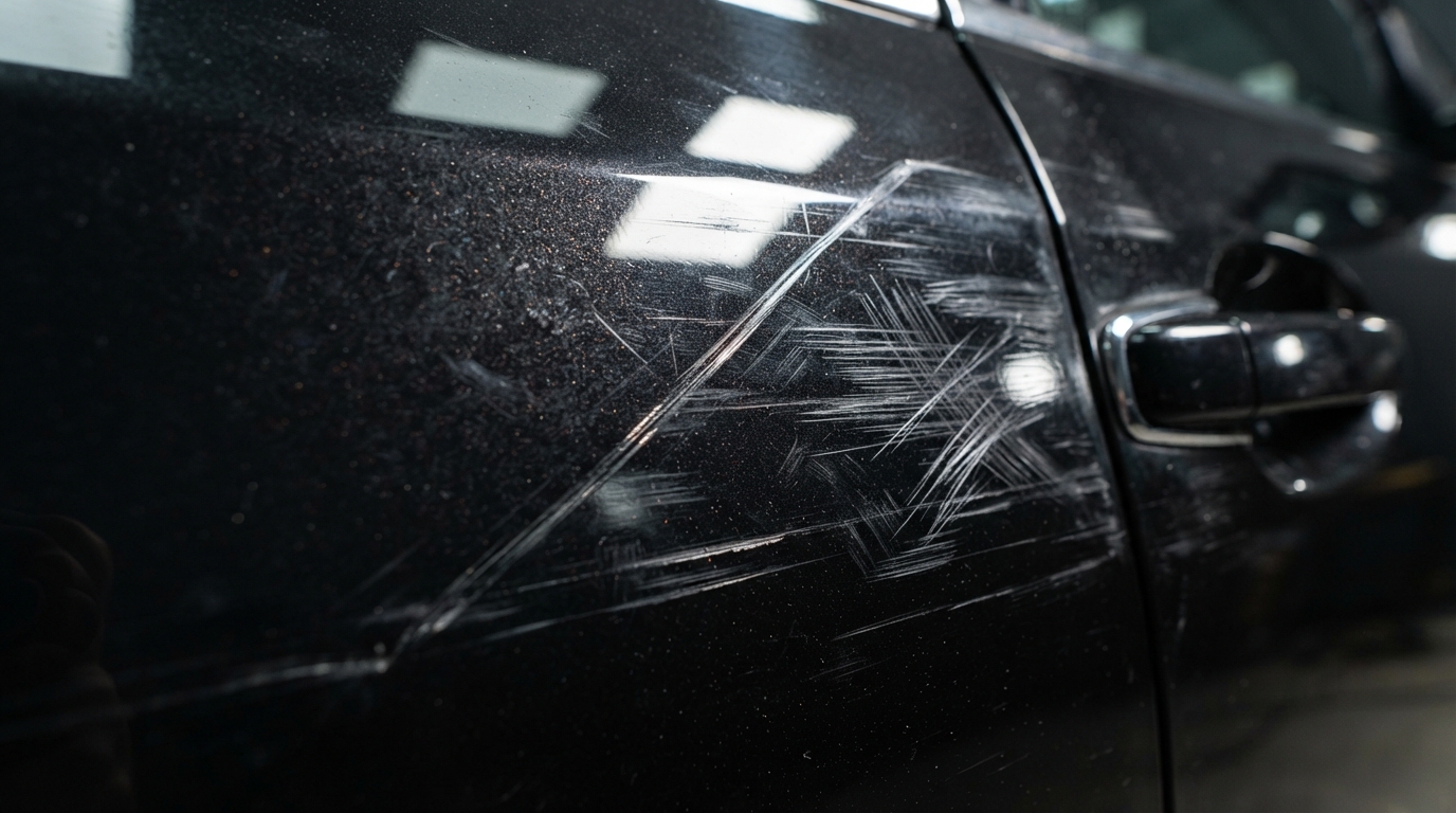 Random Isolated Deep Scratches paint defect