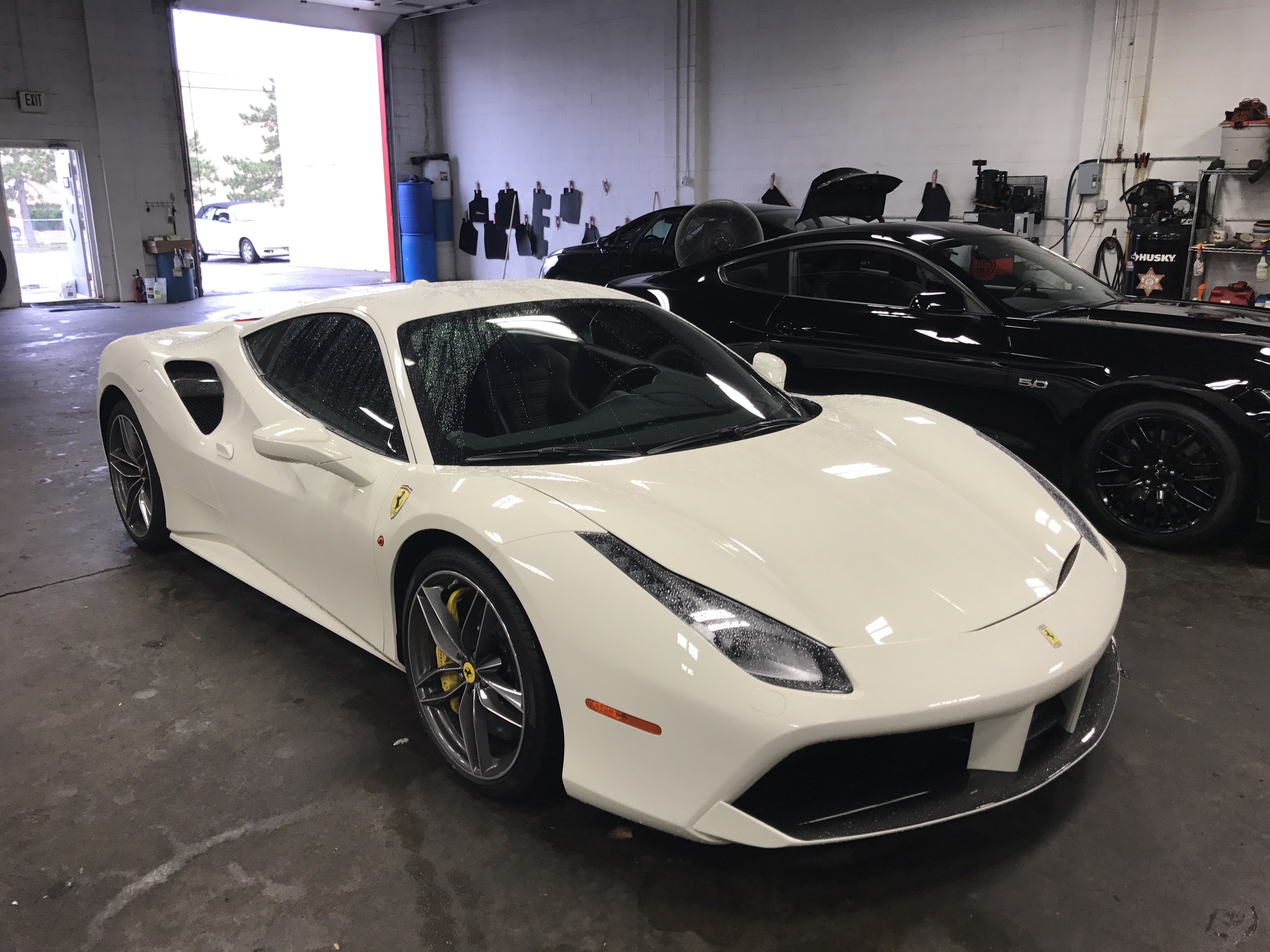 Miami Glow Customs White Ferrari Paint Correction Studio
