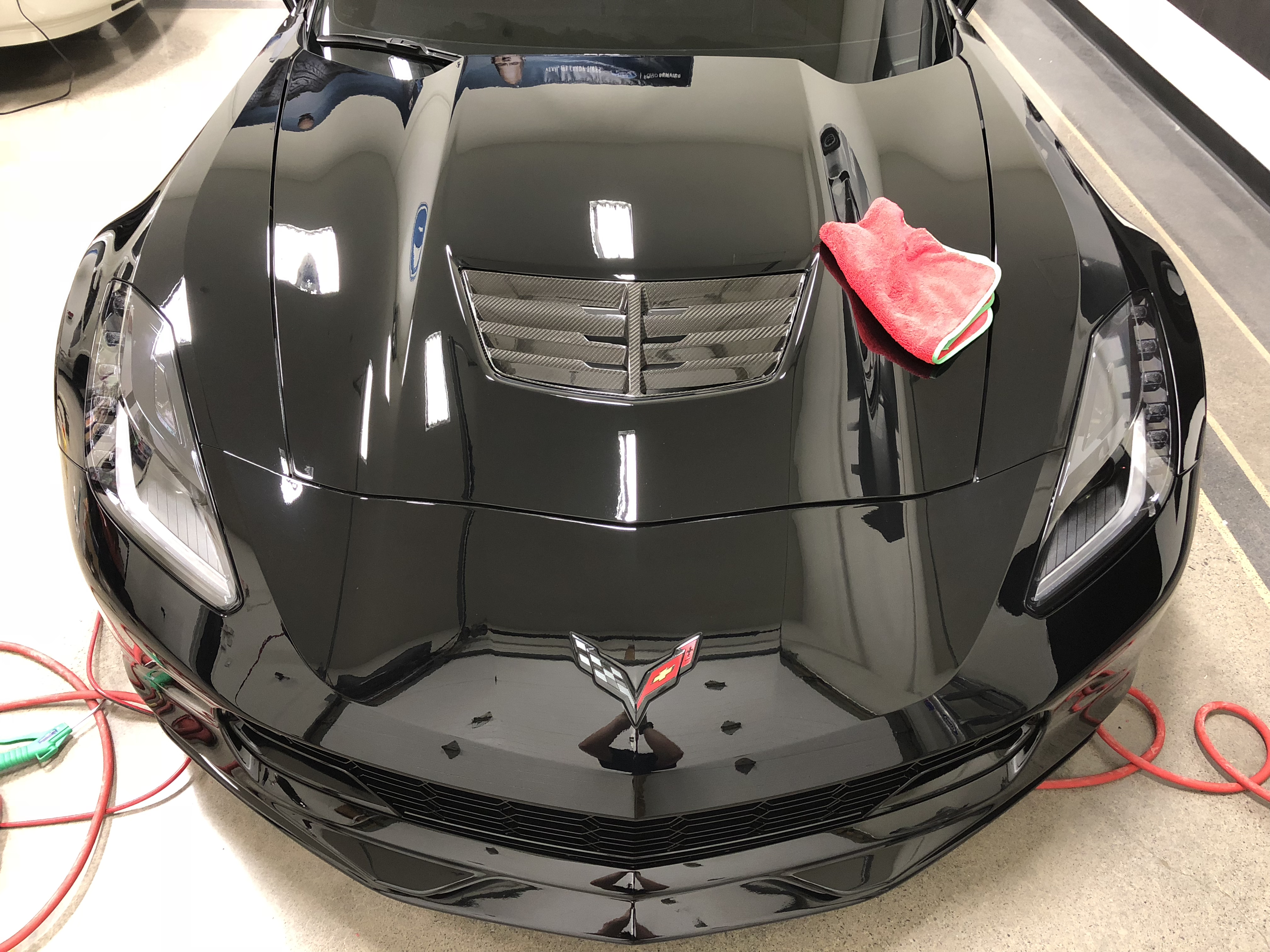 Corvette Z06 Black Paint Correction Result