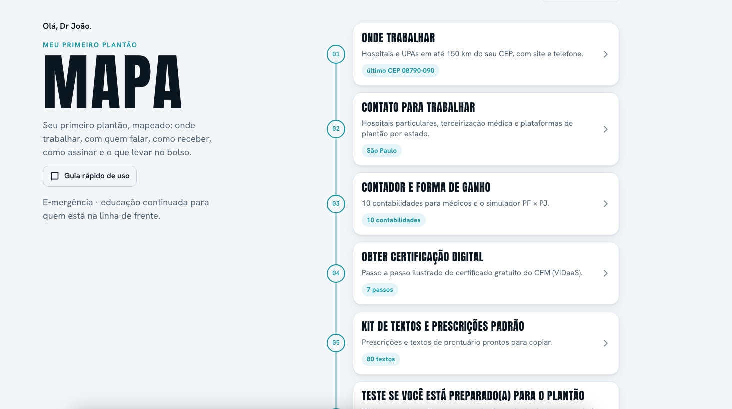 Aplicativo MAPA — Tela inicial no MacBook