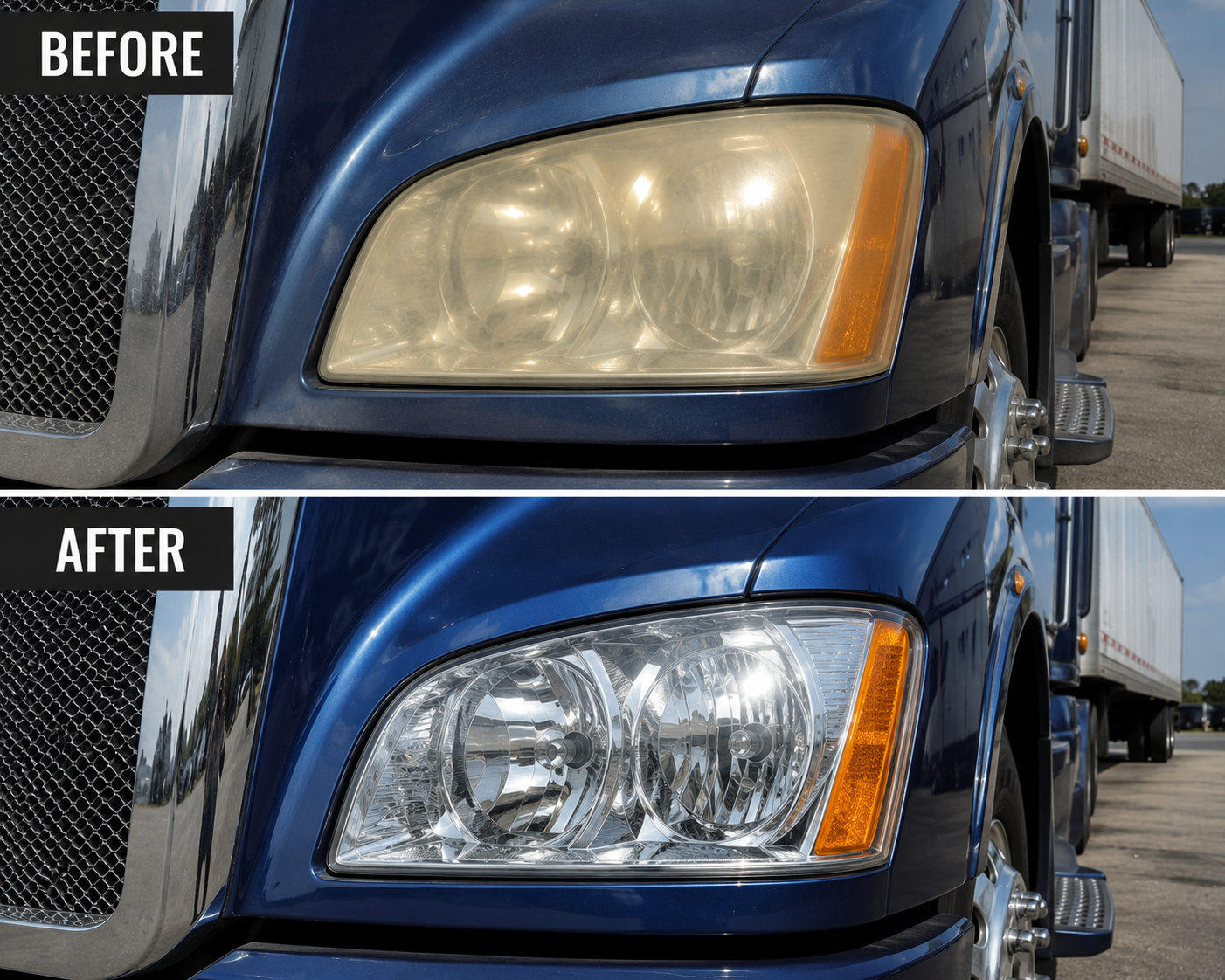 Headlight restoration before and after 4