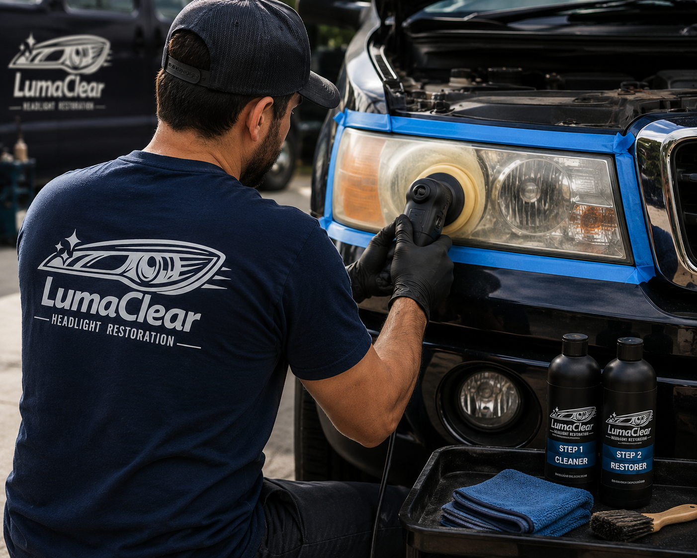 LumaClear headlight restoration process
