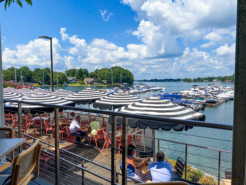 Hello Sailor restaurant deck overlooking Lake Norman marina