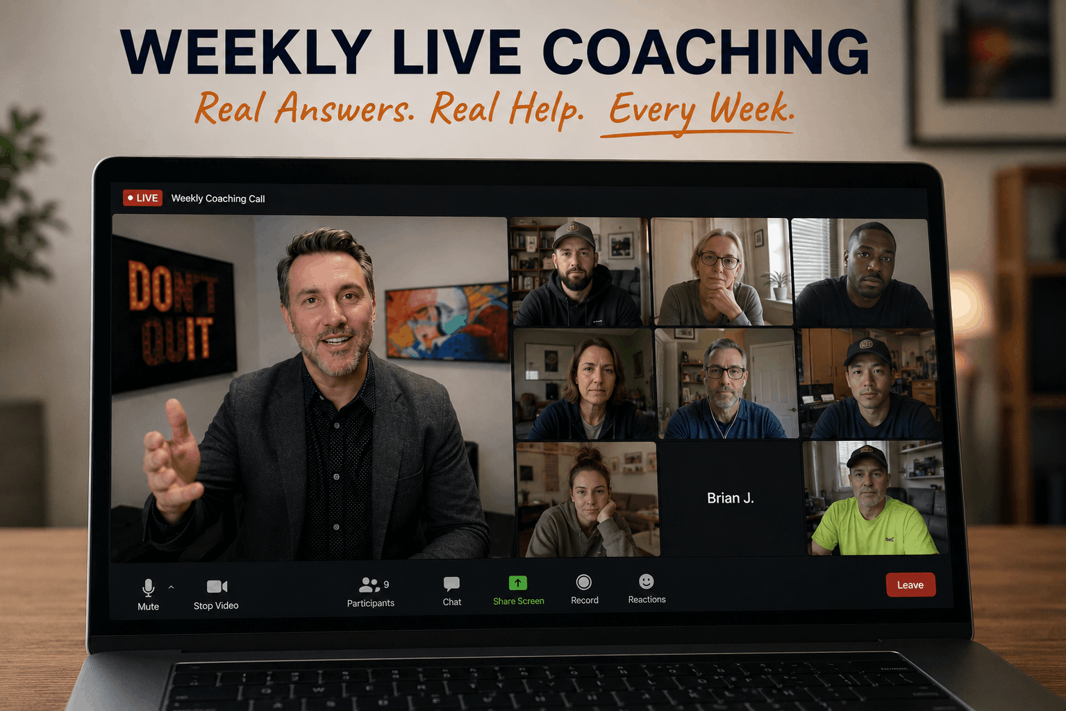 John's weekly live coaching session