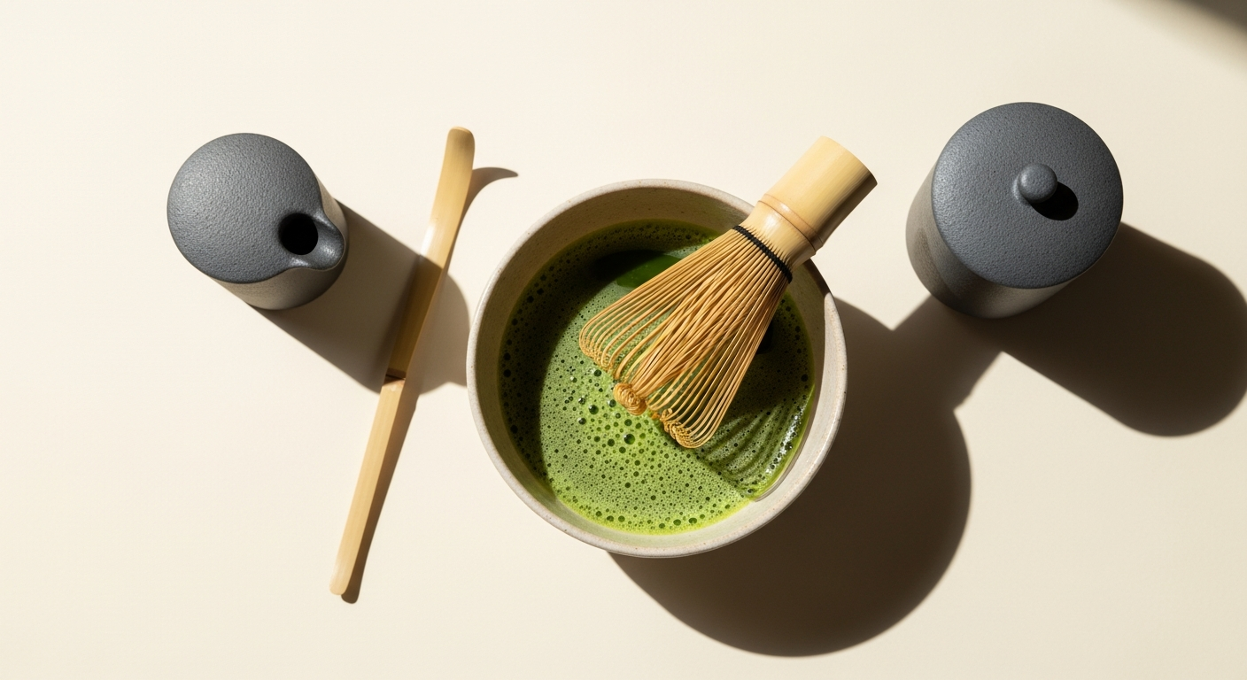 Preparación de matcha ceremonial