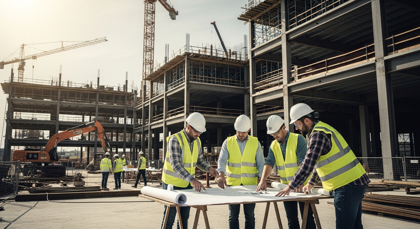 Commercial construction site reflecting craftsmanship and professionalism