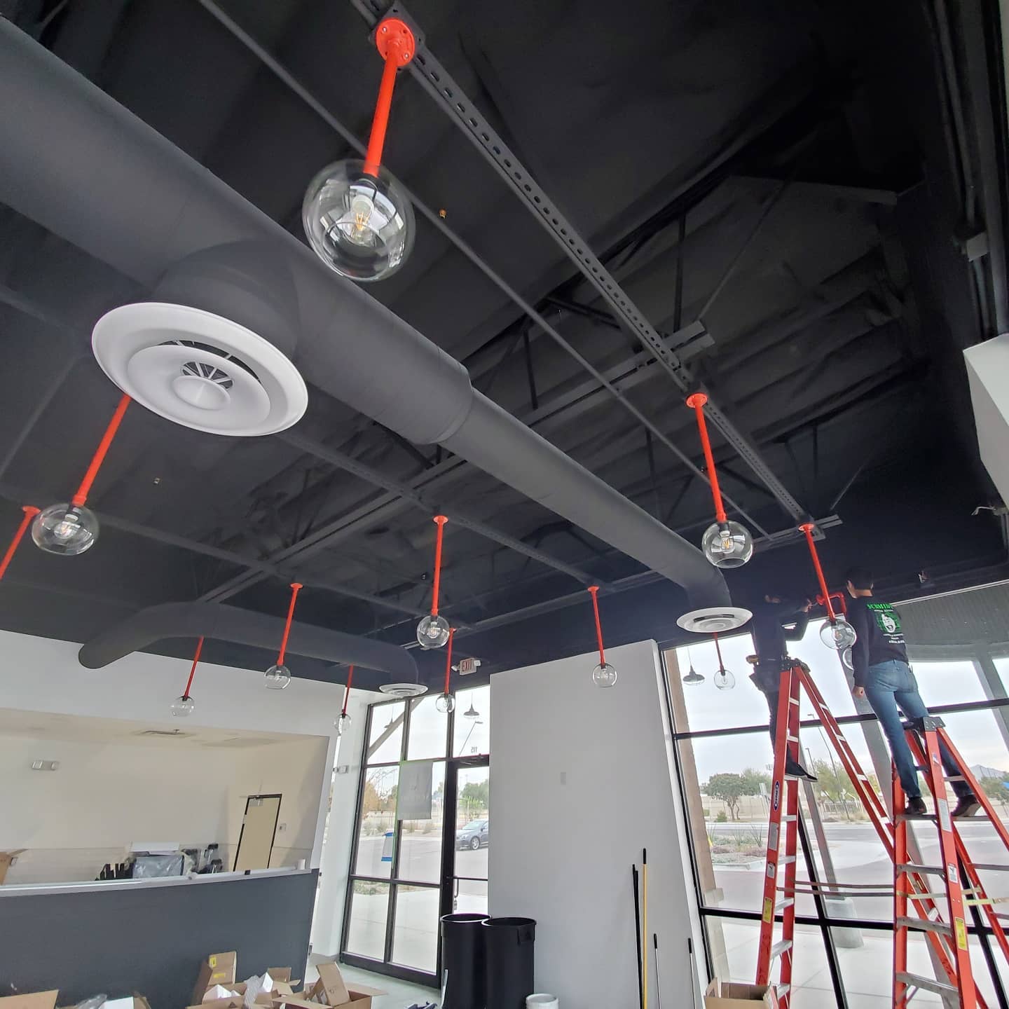Industrial Chic Restaurant Lighting