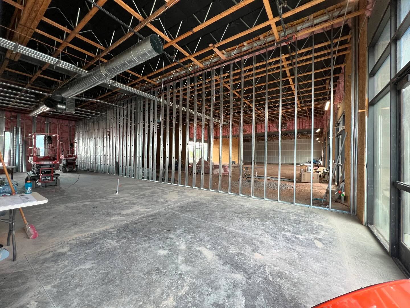 Expansive commercial interior construction project by S-Tier Construction in Phoenix