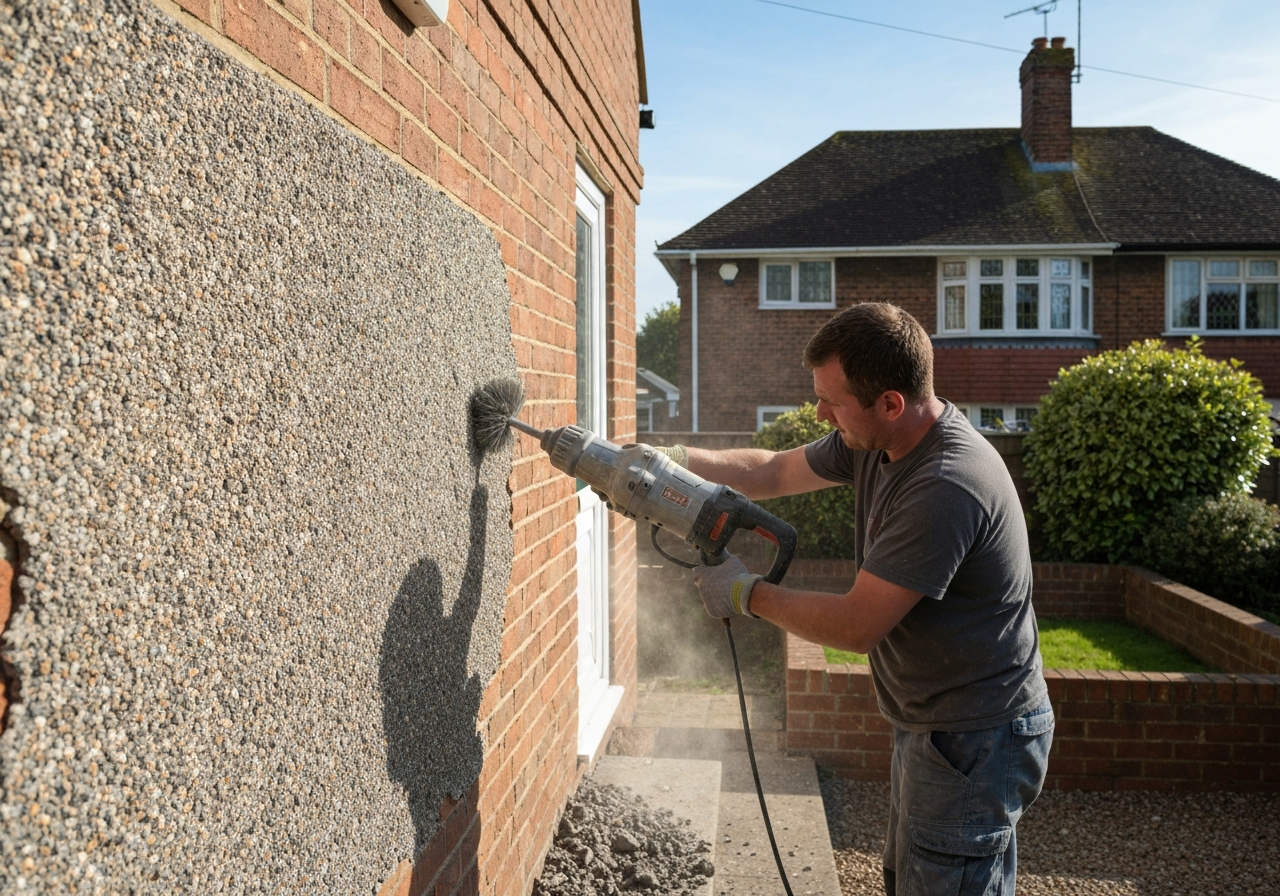 Pebbledash Removal