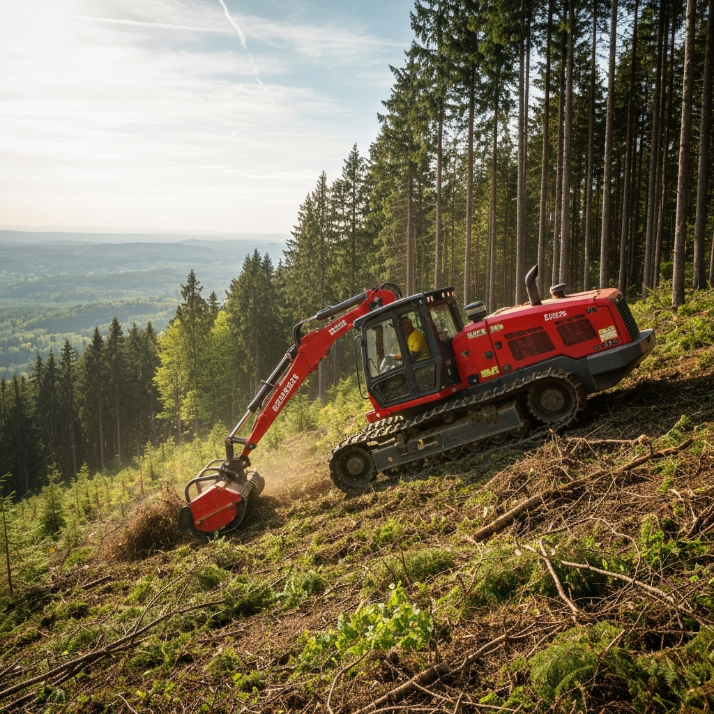 Steep Hillside Forestry Mulching