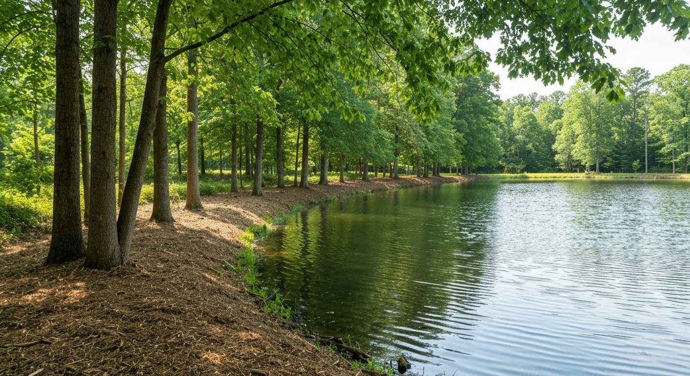 Pond & Lake Clearing in Middle Tennessee - Over the Edge Forestry Mulching
