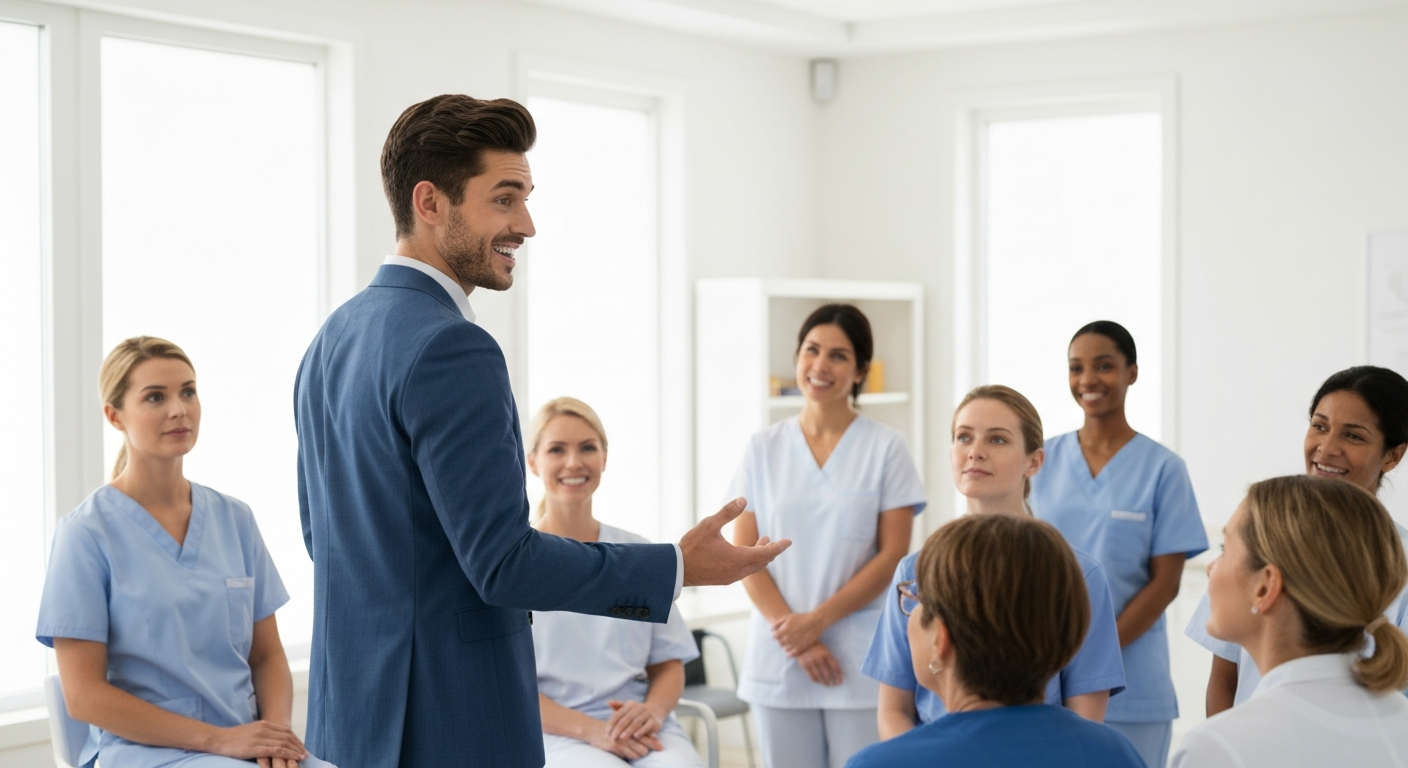 Sample AI voice assistant interface for employee policy questions