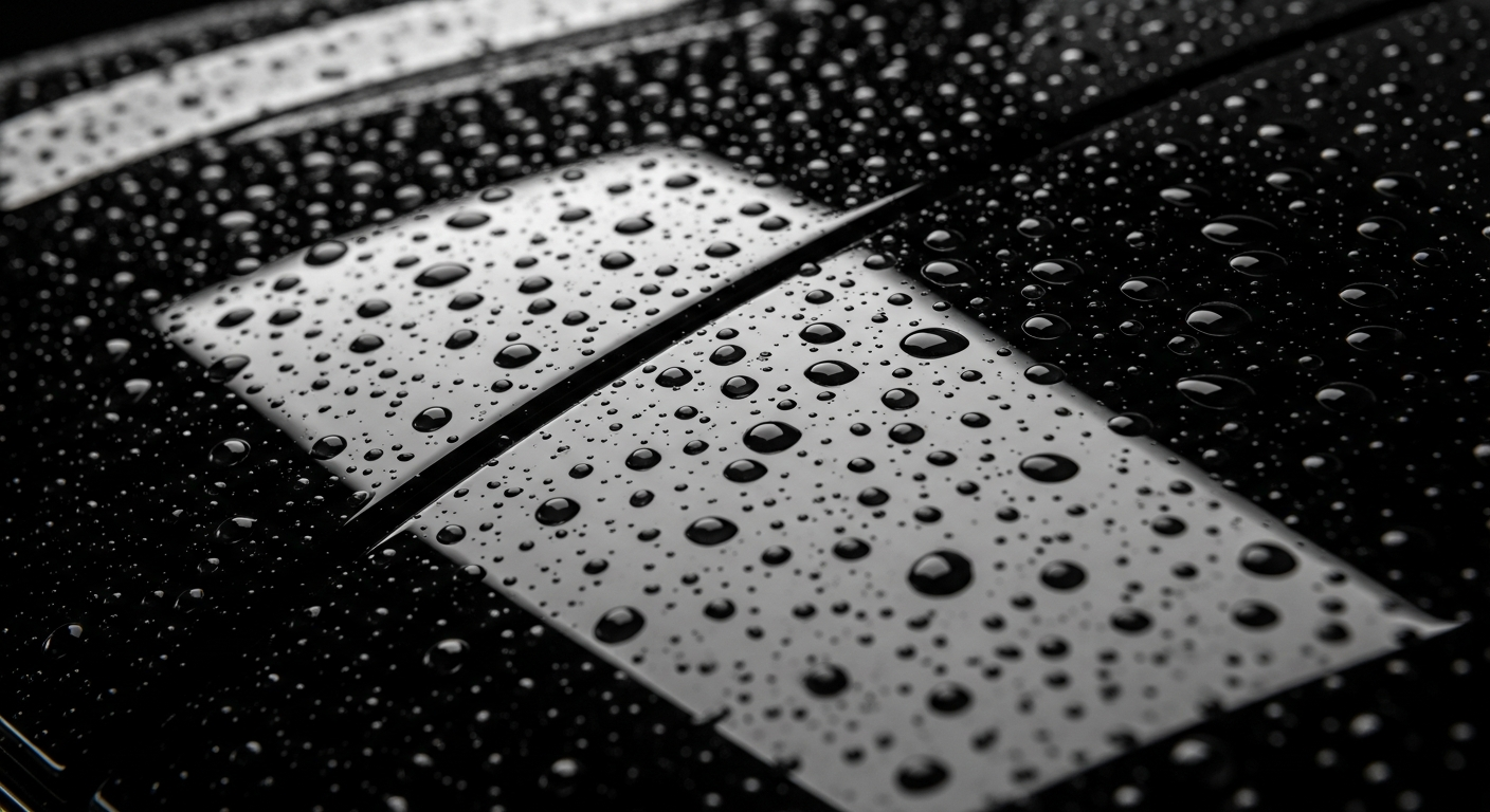 Professional car detailing ceramic coating water beading