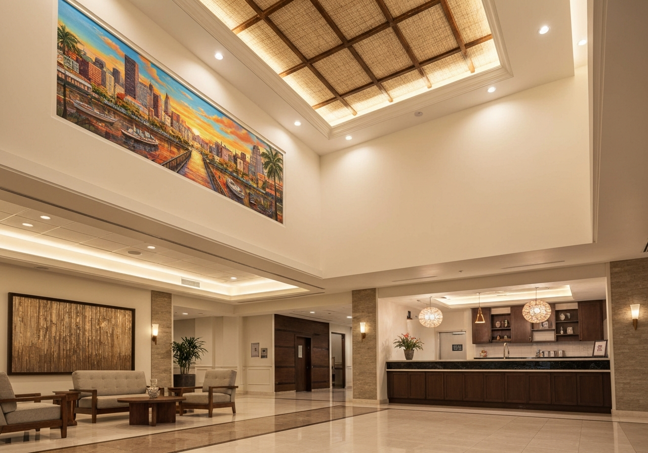 Commercial lobby painting in Bellevue