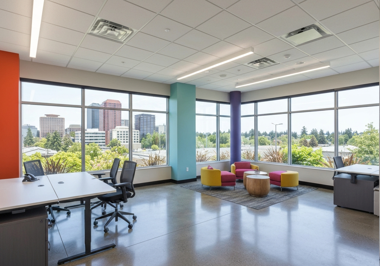 Commercial office painting in downtown Gresham