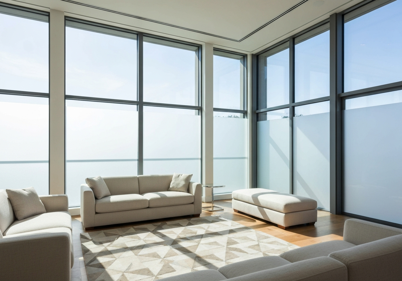 Home windows with privacy film