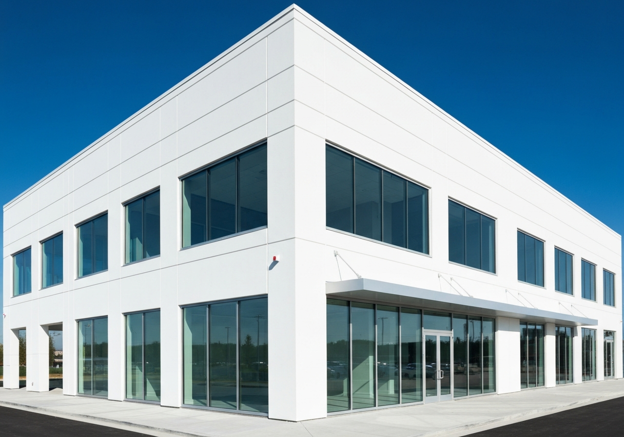 Commercial building facade in Vancouver