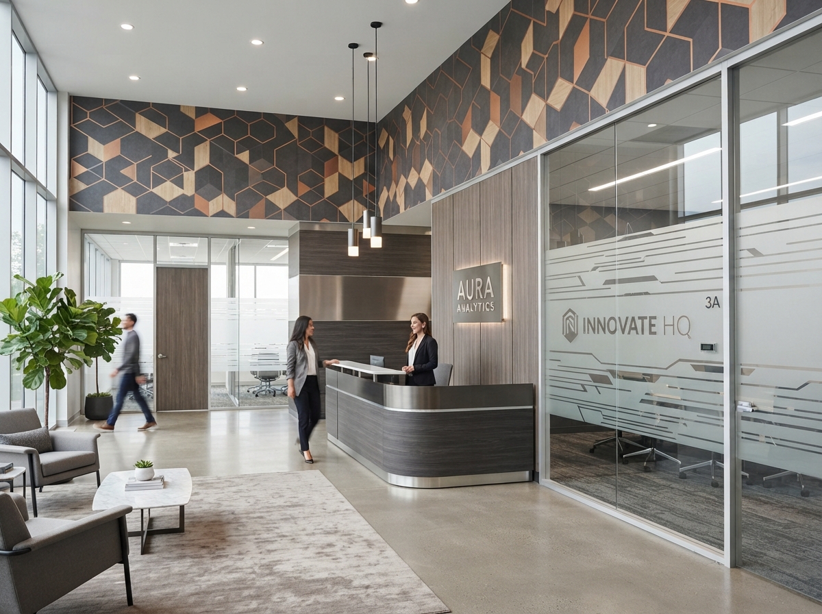 Commercial architectural film wall wrap project