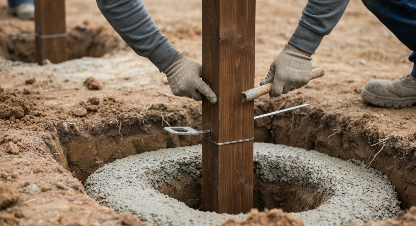 Fence post installation and frost depth footing
