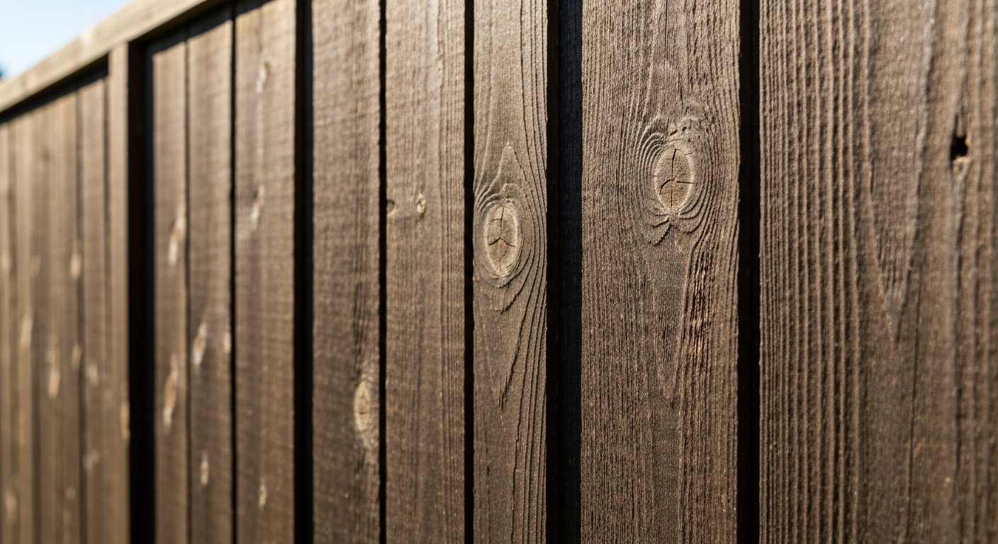 Wood privacy fences
