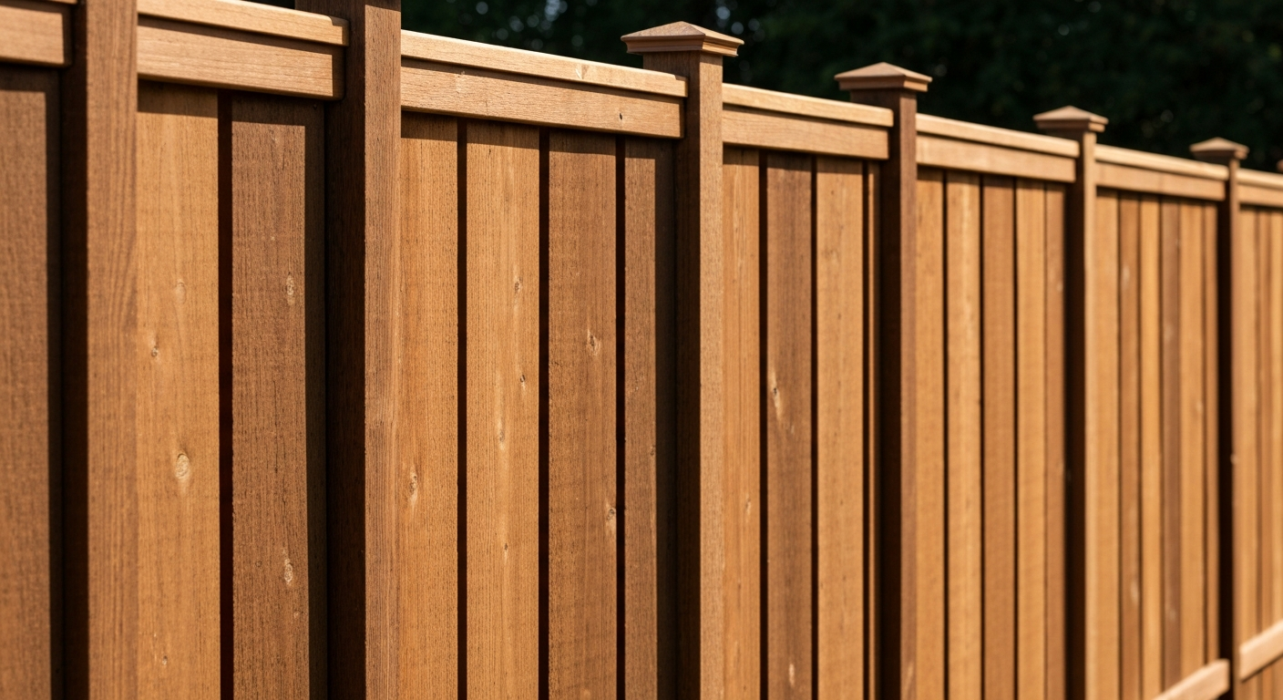 Wood privacy fence installation in London, Ontario