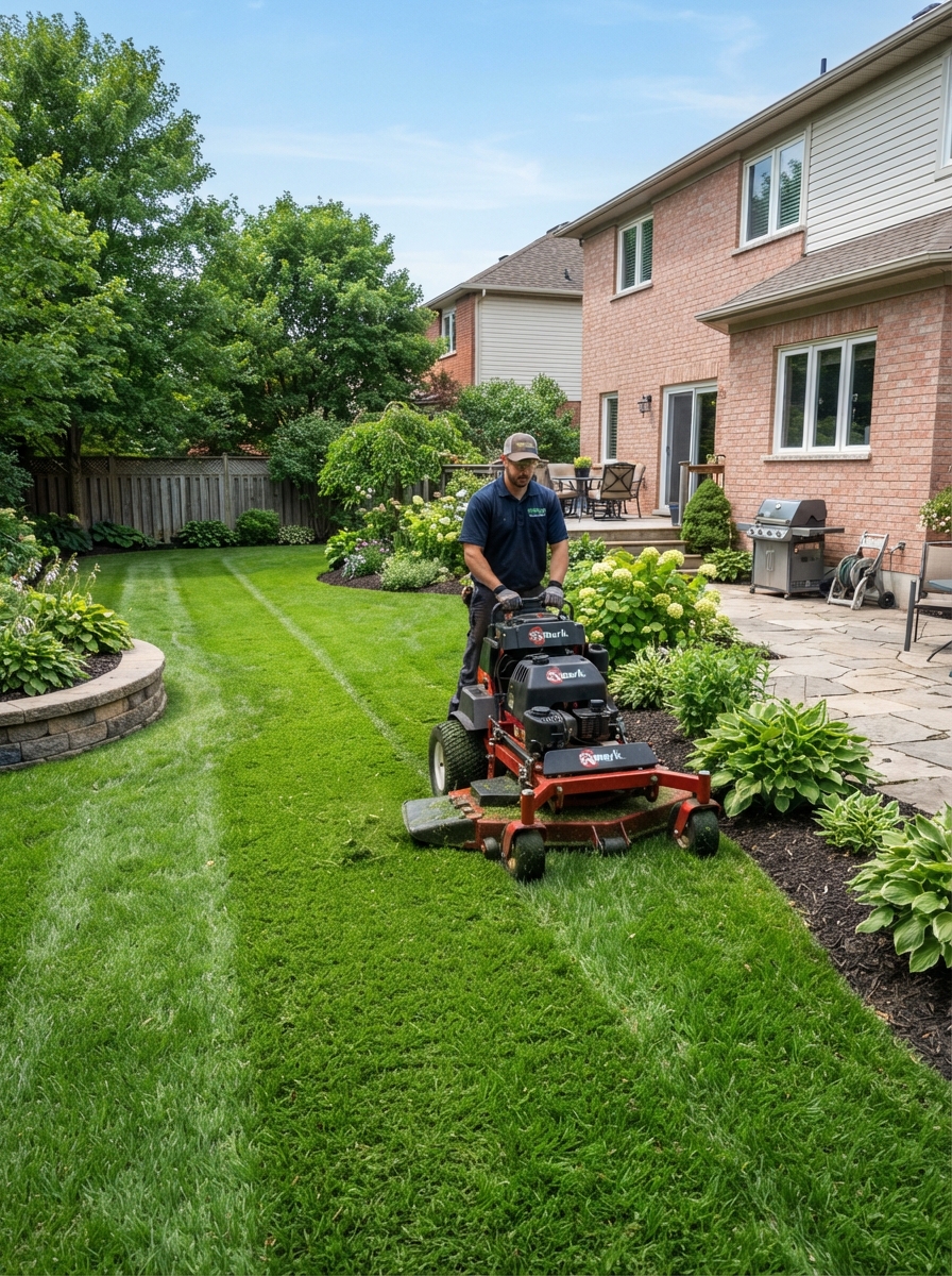 Professional lawn care and mowing service in London, Ontario