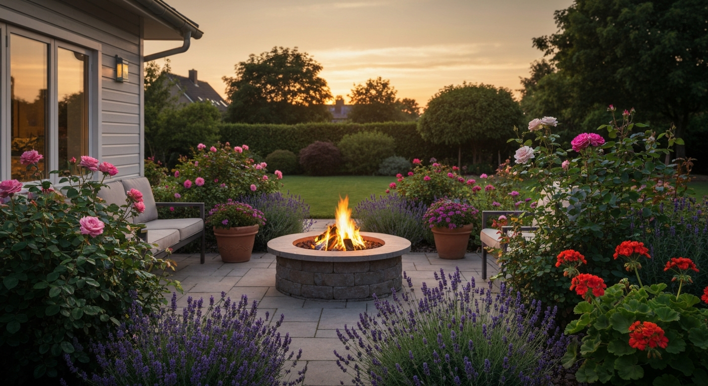 Completed fire pit and patio project in London, Ontario