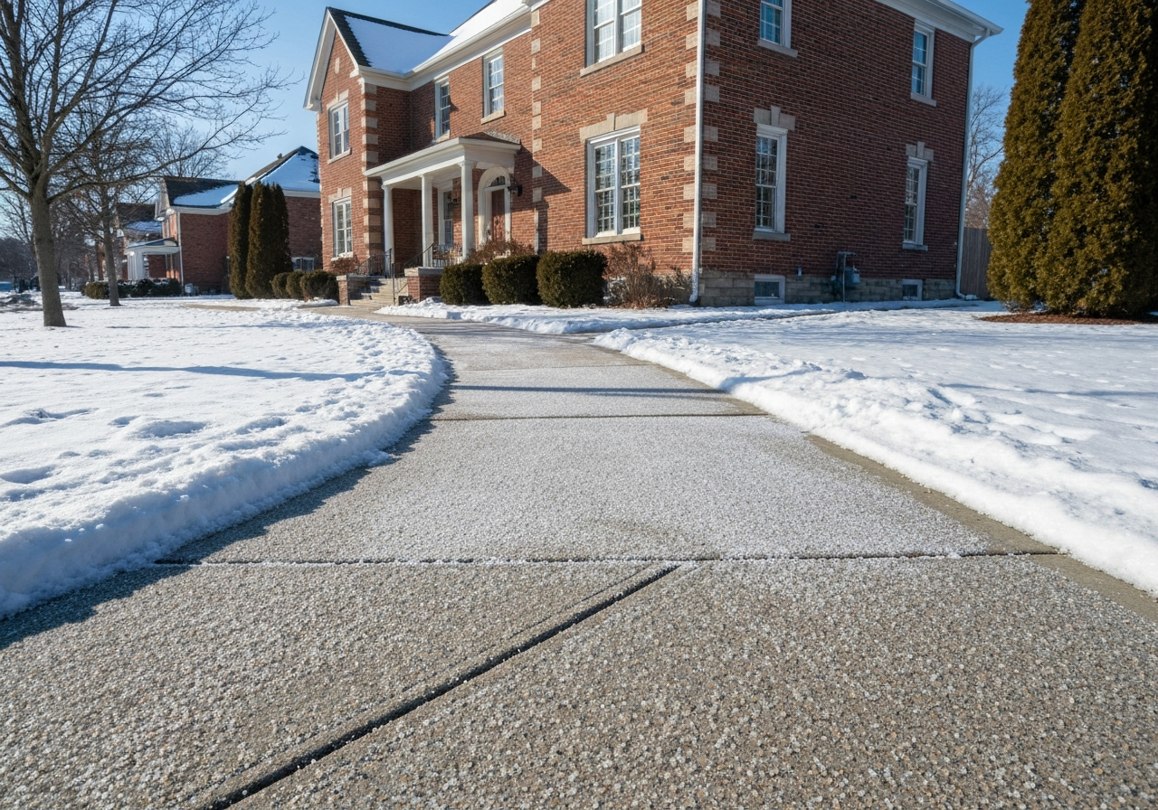 Sidewalk clearing and ice control service