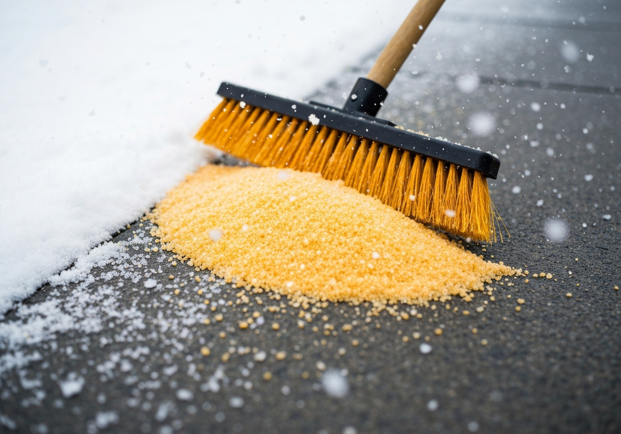 Salting and de-icing for winter safety