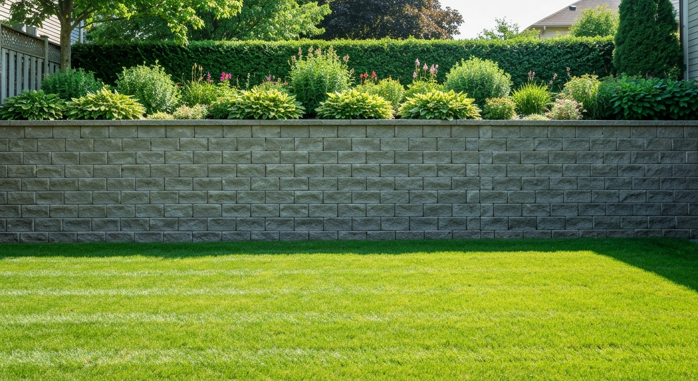 Retaining wall installation in London, Ontario