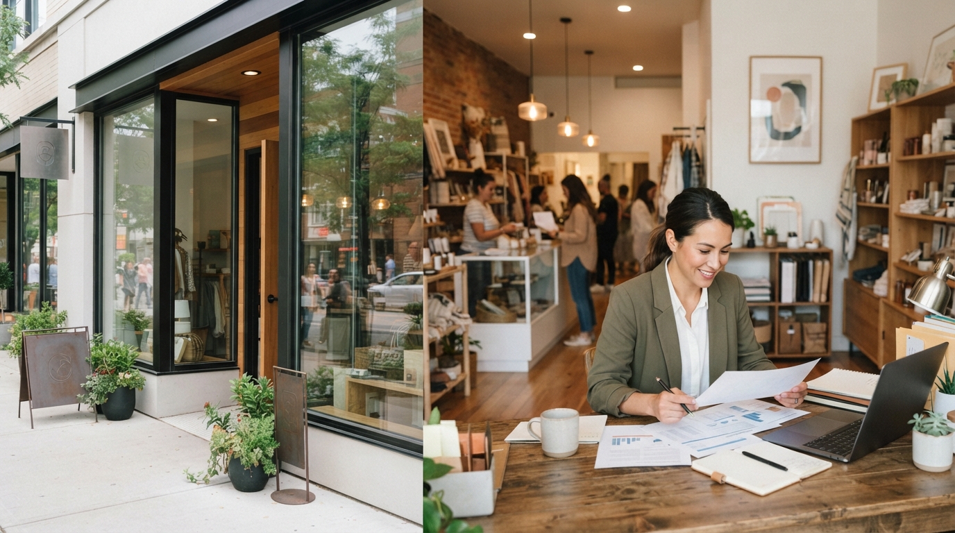 Modern small business workspace
