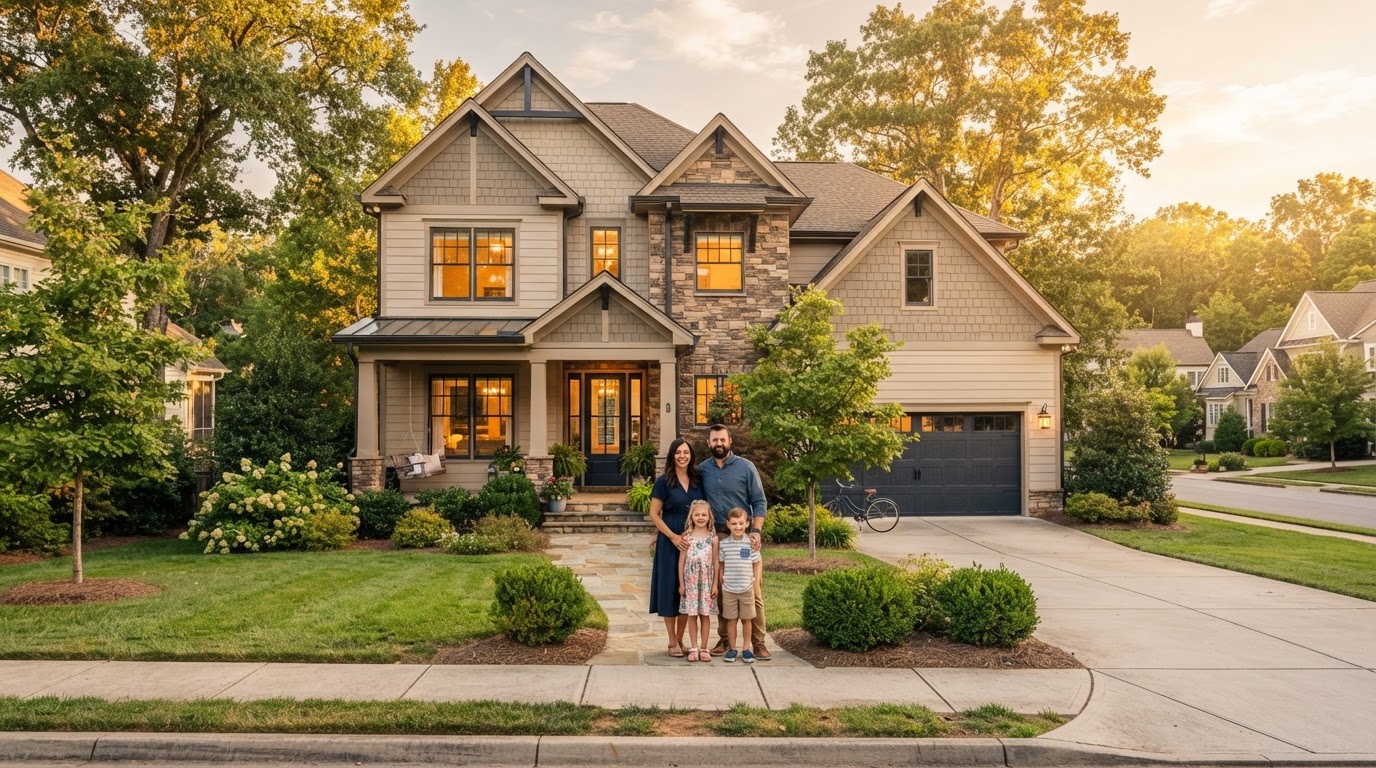 Family home in a suburban neighborhood