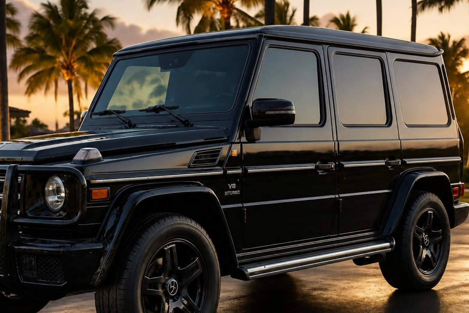 Dirty Mercedes G-Wagon before exterior detail
