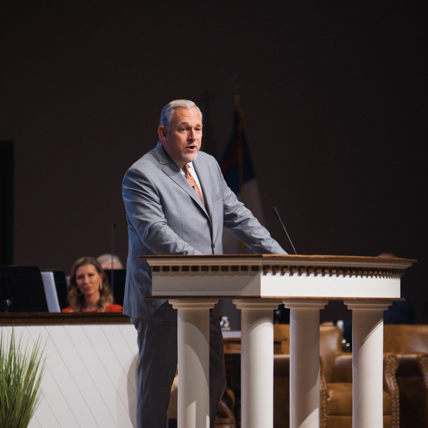 Pastor preaching
