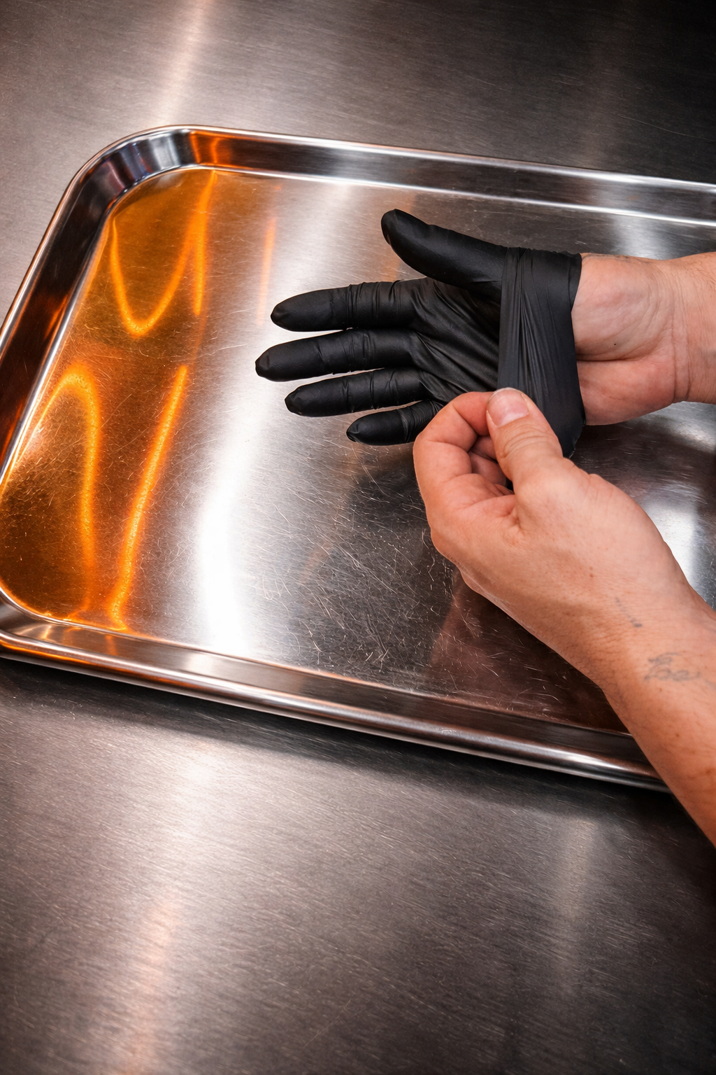 Preparación de estación para una sesión de tatuaje