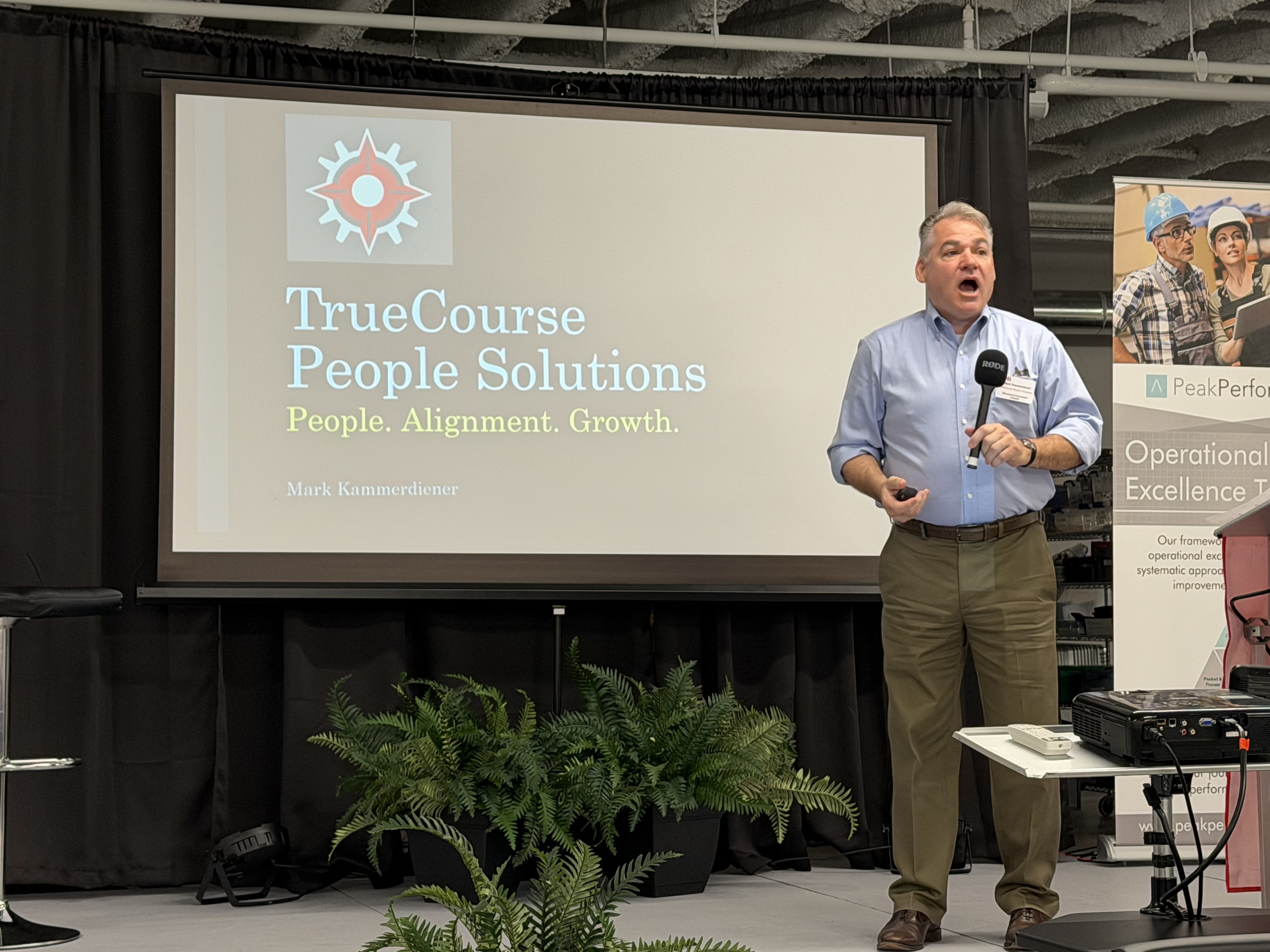 Mark presenting on organizational alignment