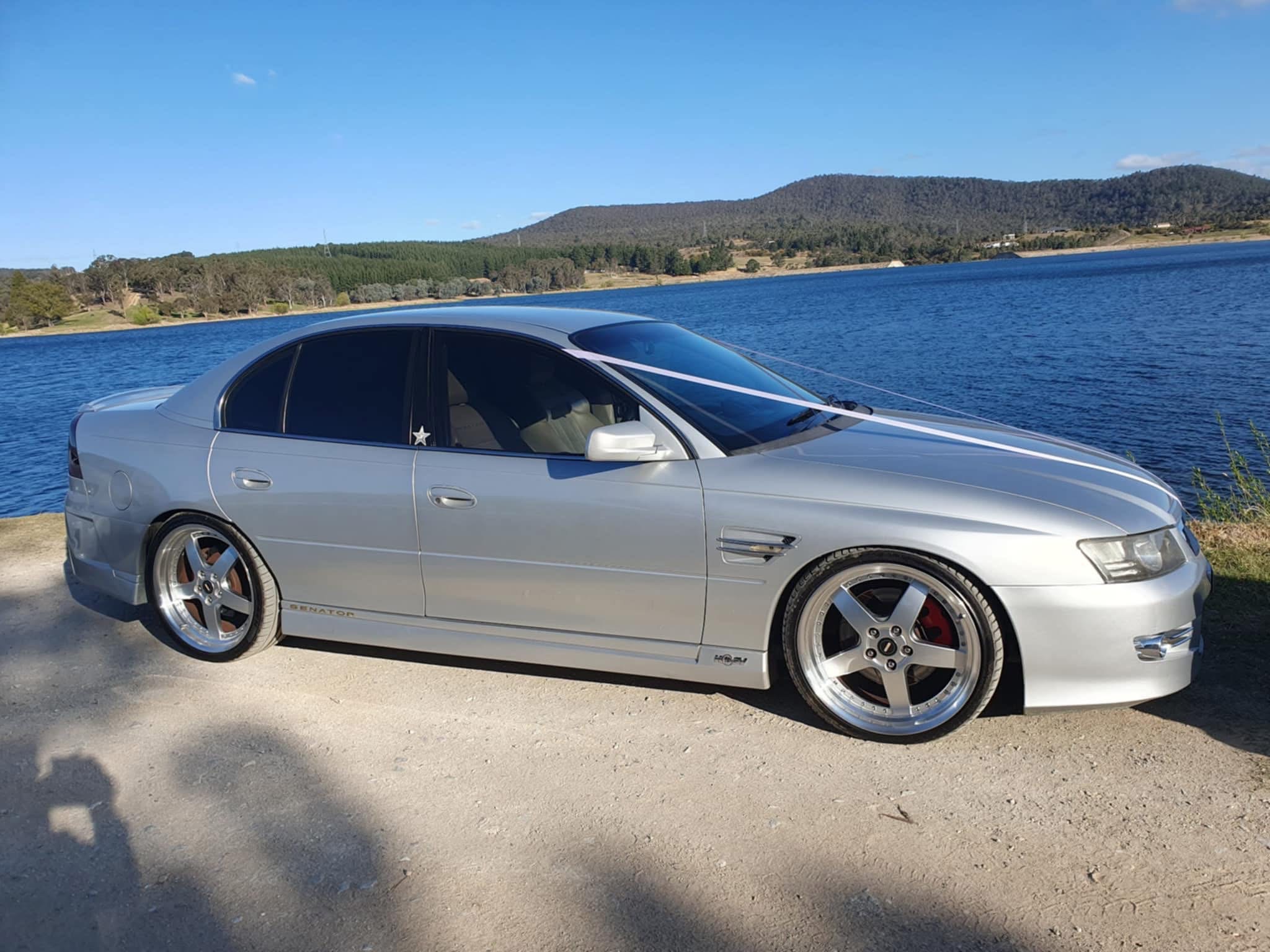 After Silver Holden Commodore side profile
