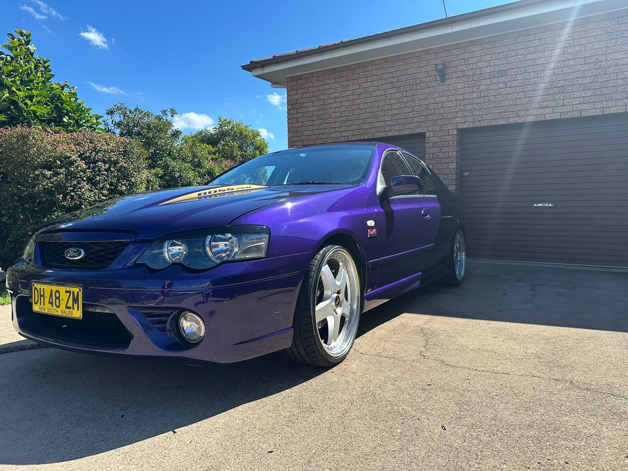 After Purple Ford Falcon front angle