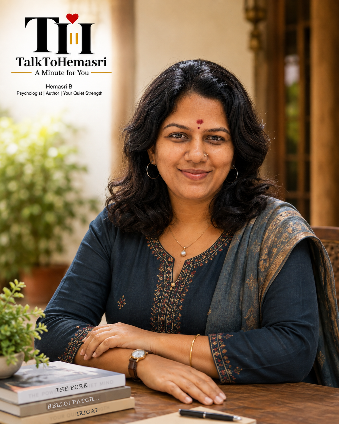 Hemasri B - Psychologist & Author | TalkToHemasri Founder