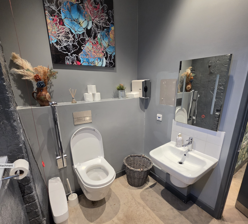 Freshly cleaned washroom completed by Eco Clean Exeter