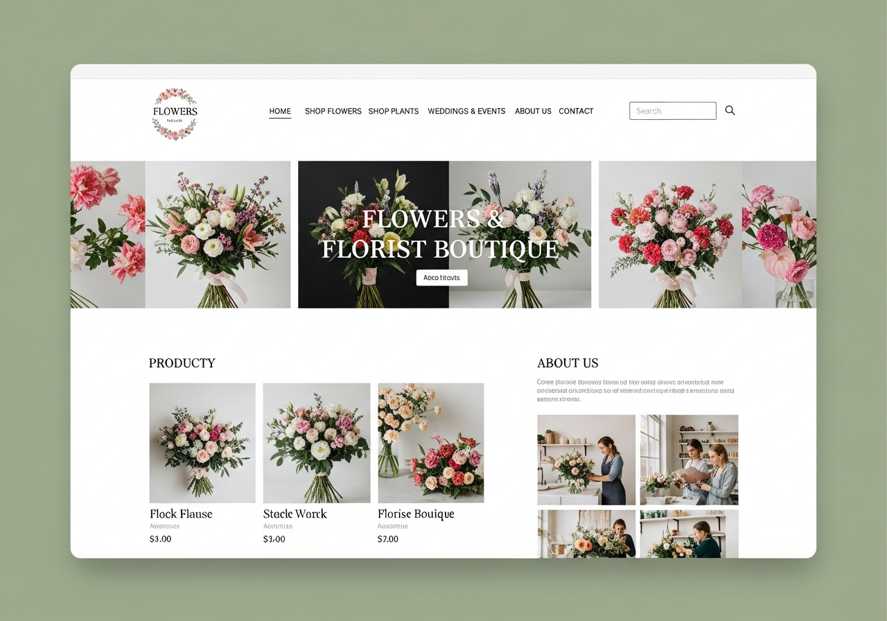 Flower Store Website Design