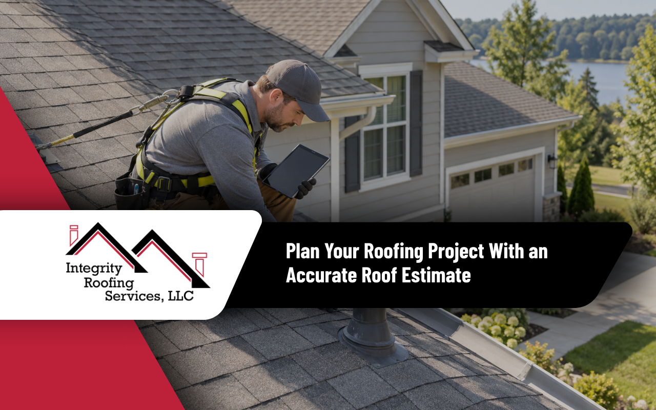 Roof estimate inspection for a residential roofing project
