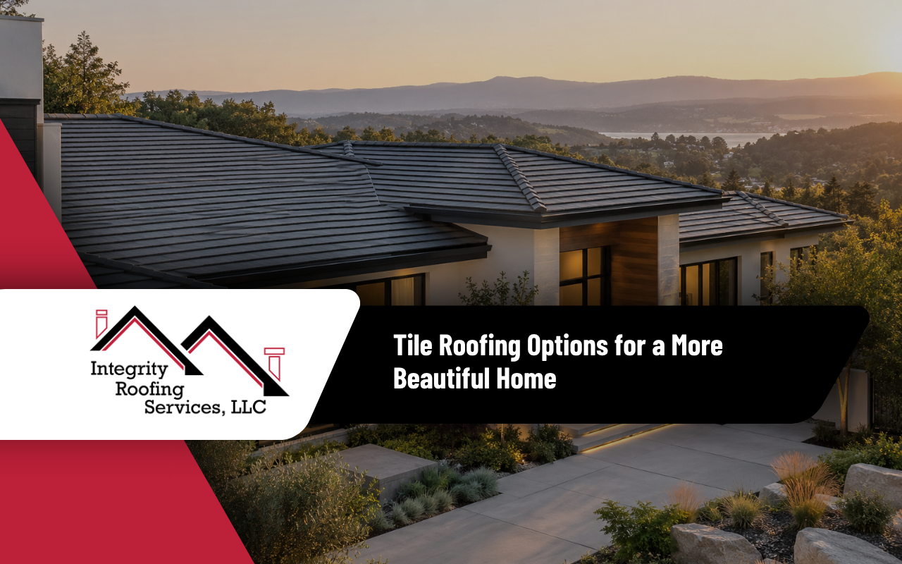 Tile roofing enhancing the exterior style of a modern home