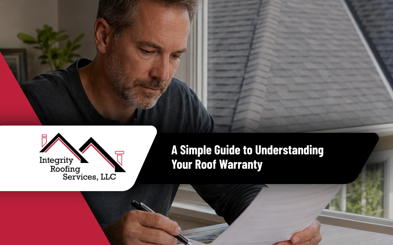 Homeowner reviewing roof warranty coverage for long-term protection