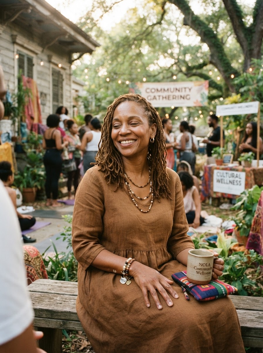 Black woman at a Roots of Healing Wellness gathering