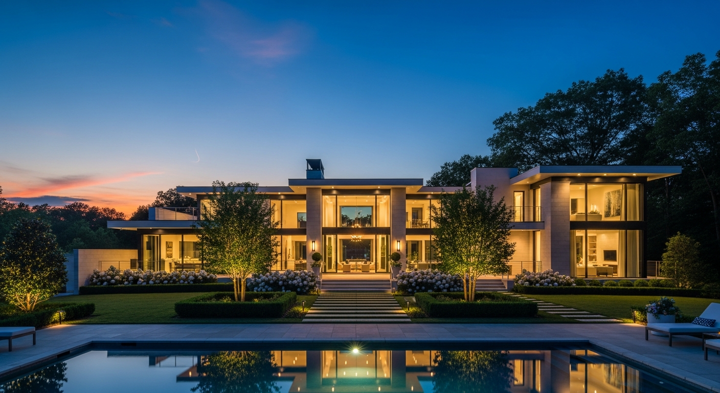 Luxury estate exterior, Nashville Tennessee