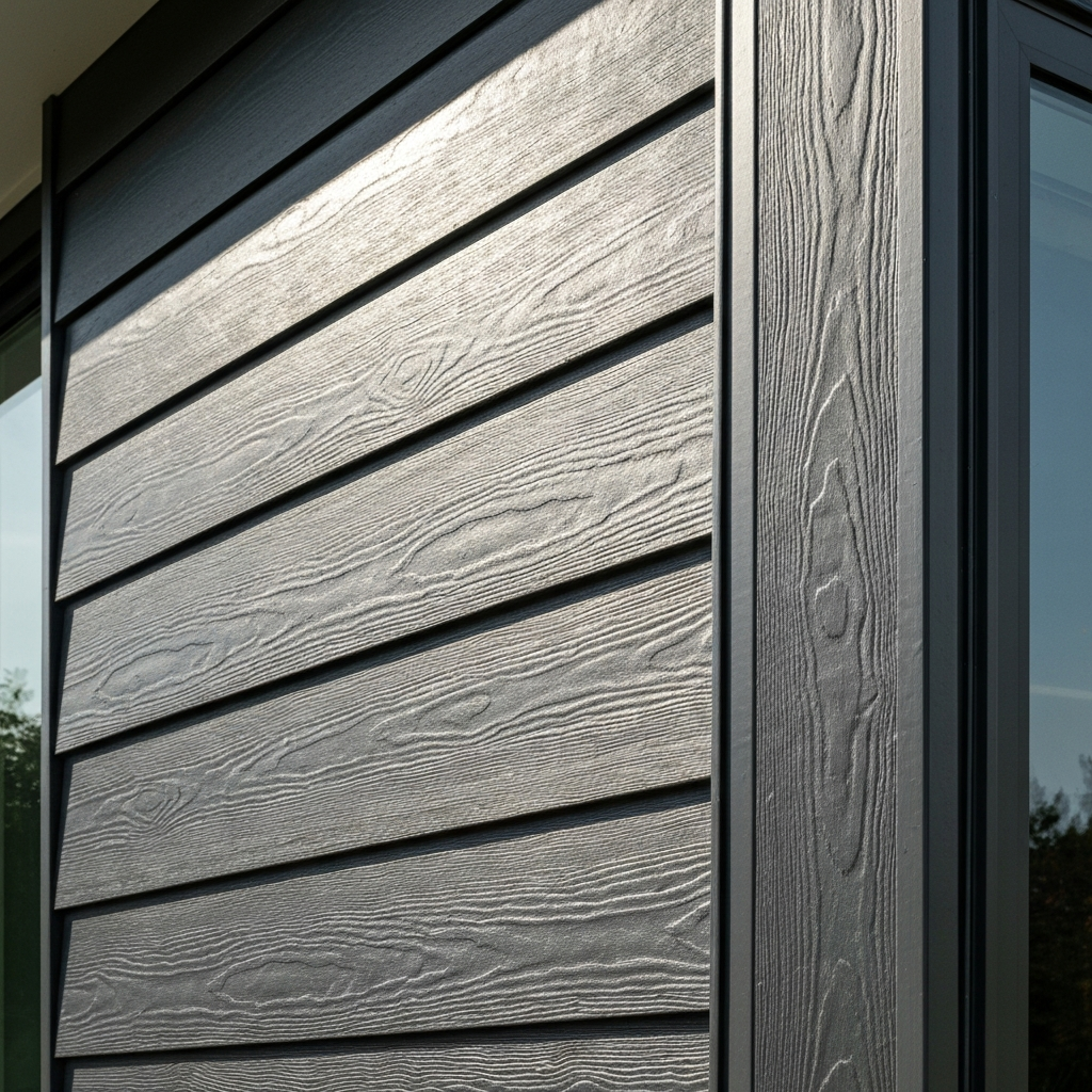 Close up of high quality premium vinyl siding