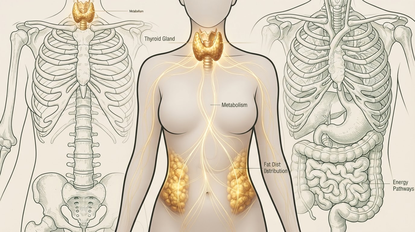 Relación entre la glándula tiroides y el aumento de peso corporal en endocrinología