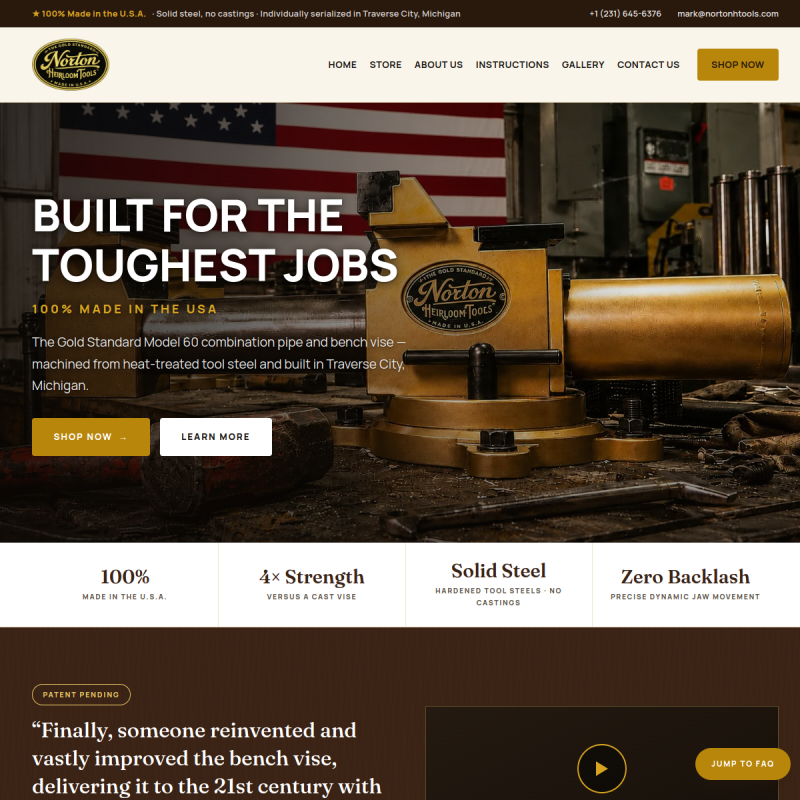 Norton H Tools homepage preview