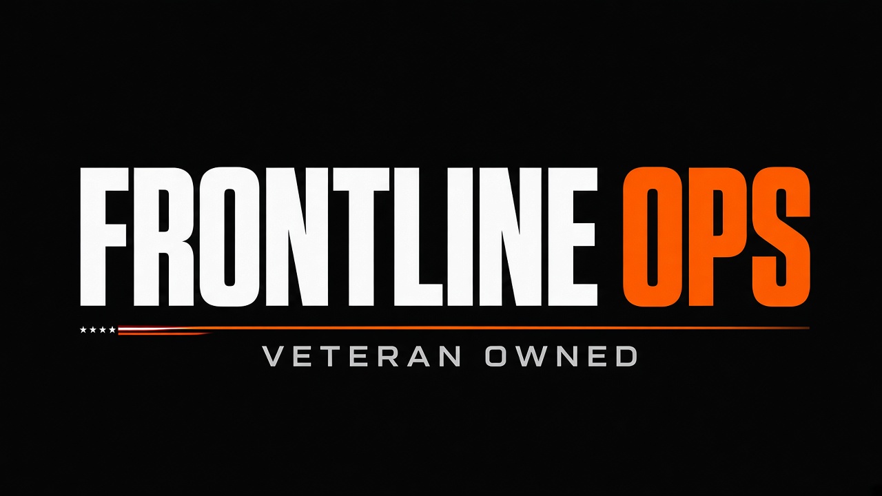 Frontline Ops — veteran-owned wordmark